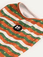 Sleeveless Dog Shirt - Festive Stripe Sparkle